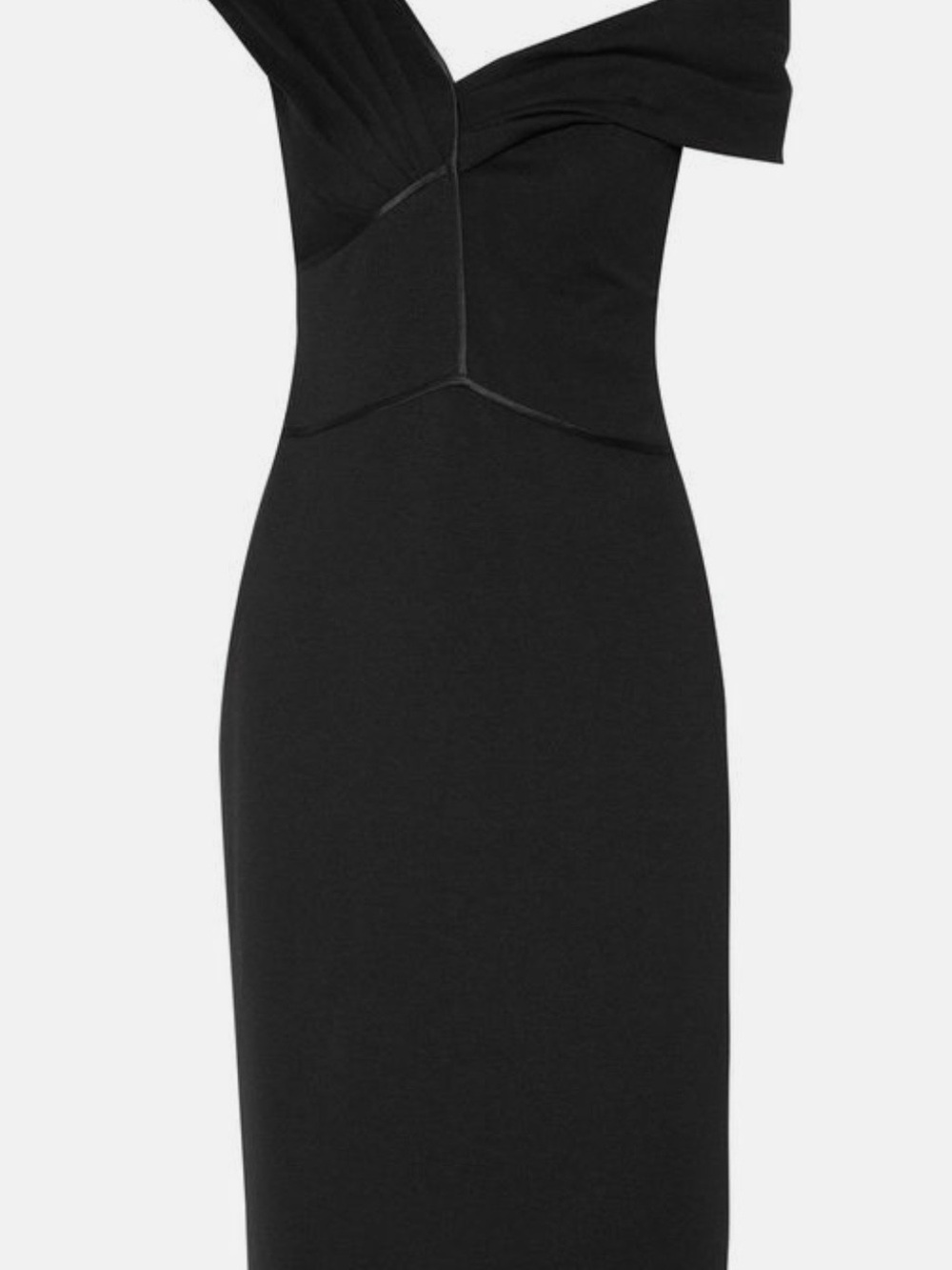 JASON WU Black Corset Bustier Bodice Ponte Knit Satin Trim Cocktail Dress - NWT - Picture 7 of 7
